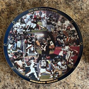 Danbury Mint Chicago Bears Commemorative Plate - Blue and Gold